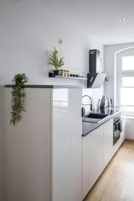 Küche/Küchenzeile in der Unterkunft Farb-Reich - Sauna, Netflix, Nespresso, Zentral