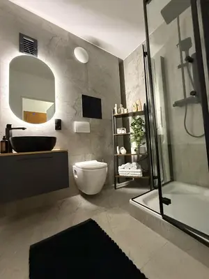 Ein Badezimmer in der Unterkunft Ferienwohnung Rida - Stilvoll übernachten