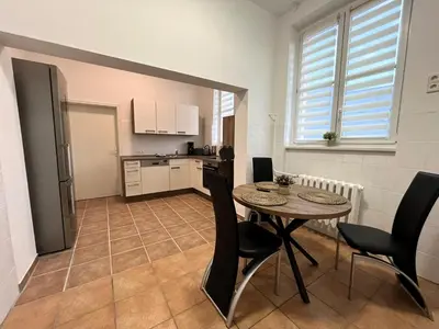 Küche/Küchenzeile in der Unterkunft MonteurWohnung Oskar06