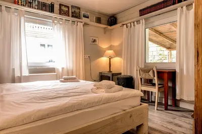 Ein Bett oder Betten in einem Zimmer der Unterkunft Ferienhaus StrandHaus