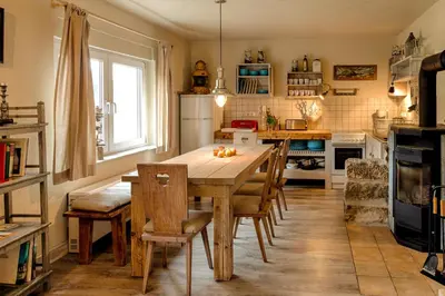 Küche/Küchenzeile in der Unterkunft Ferienhaus StrandHaus