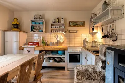 Küche/Küchenzeile in der Unterkunft Ferienhaus StrandHaus