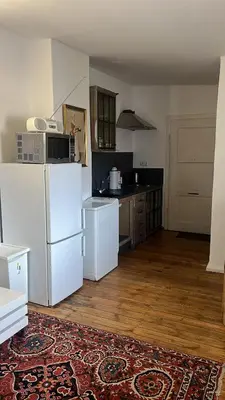 Küche/Küchenzeile in der Unterkunft Rim Ferienwohnung in Lauchhammer mit Balkon