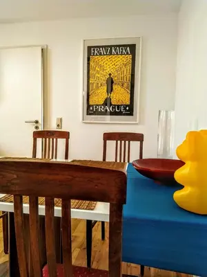 Ein Sitzbereich in der Unterkunft Charmant wohnen am Fuße des Kassbergs