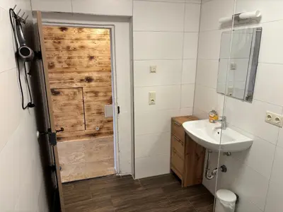 Ein Badezimmer in der Unterkunft Alte Schule