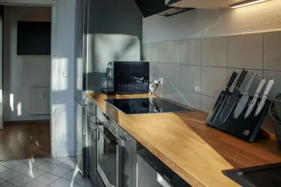 Küche/Küchenzeile in der Unterkunft Kulturelles Businessapartment in Toplage