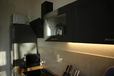 Küche/Küchenzeile in der Unterkunft Kulturelles Businessapartment in Toplage
