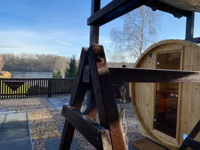 Ein Balkon oder eine Terrasse in der Unterkunft Ferienwohnung Seeblick