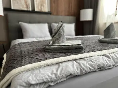 Ein Bett oder Betten in einem Zimmer der Unterkunft Erzperle