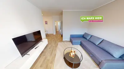 TV/Unterhaltungsangebot in der Unterkunft Wohlfühlapartment für 5 Personen, Haltestelle der Linie 5 in unmittelbarer Nähe, WLAN