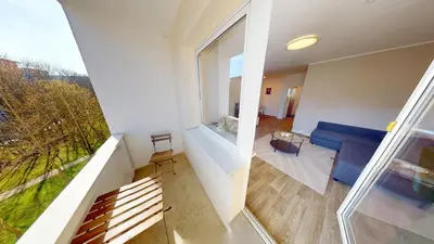Ein Sitzbereich in der Unterkunft Wohlfühlapartment für 5 Personen, Haltestelle der Linie 5 in unmittelbarer Nähe, WLAN
