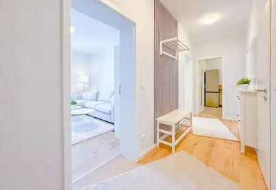 Ein Bett oder Betten in einem Zimmer der Unterkunft Geräumige Stilvolle Wohnung - Ihr perfektes Zuhause