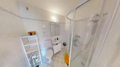 Ein Badezimmer in der Unterkunft Ferienwohnung im Chemnitzer Süden mit WLAN