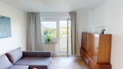 Ein Sitzbereich in der Unterkunft Ferienwohnung im Chemnitzer Süden mit WLAN