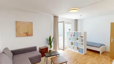 Ein Bett oder Betten in einem Zimmer der Unterkunft Kleines Urlaubsglück, ÖPNV fußläufig erreichbar, WLAN