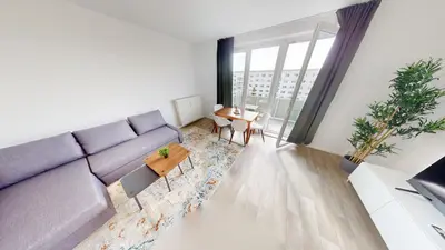 Ein Sitzbereich in der Unterkunft Ferienwohnung mit Weitblick, WLAN