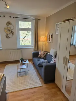 Ein Sitzbereich in der Unterkunft WohnTraum an der Triebisch