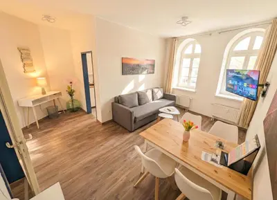 TV/Unterhaltungsangebot in der Unterkunft F1B - Urlaubsmagie - Helle Wohnung mit Sauna und Pool