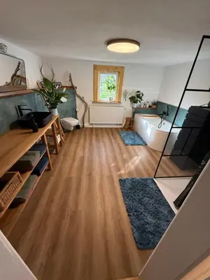 Ein Bett oder Betten in einem Zimmer der Unterkunft Lauenhainer Alm