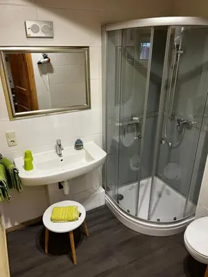 Ein Badezimmer in der Unterkunft Ferienwohnung Makowitschka