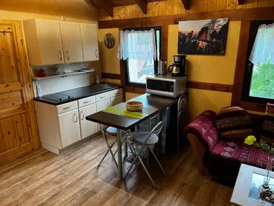 Küche/Küchenzeile in der Unterkunft Ferienwohnung Makowitschka