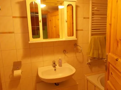 Ein Badezimmer in der Unterkunft Muldentaler