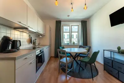Küche/Küchenzeile in der Unterkunft City Apartment Dresden