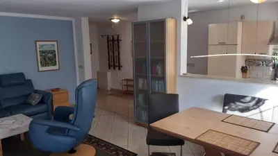 Ein Sitzbereich in der Unterkunft Ferienwohnung Winkler