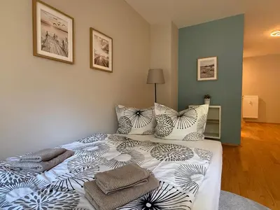 Ein Bett oder Betten in einem Zimmer der Unterkunft Gemütlich und ruhig im Herzen der Dresdner Neustadt