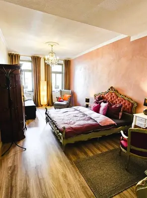 Ein Bett oder Betten in einem Zimmer der Unterkunft Privatzimmer in 4 Zimmer EG Wohnung in Altchemnitz
