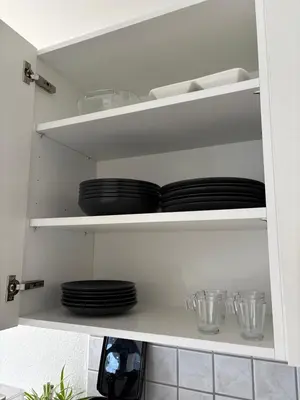 Küche/Küchenzeile in der Unterkunft Zentrales, modernes Apartment mit Balkon, Küche & Garage