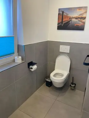 Ein Badezimmer in der Unterkunft Großkoschen Wohnungen