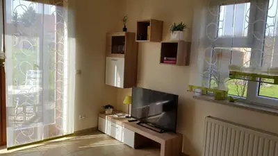 TV/Unterhaltungsangebot in der Unterkunft Ferienwohnung Glückswiese