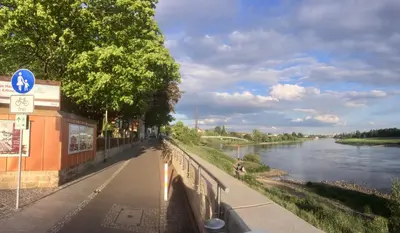 Blick auf einen Fluss in der Nähe der Ferienwohnung