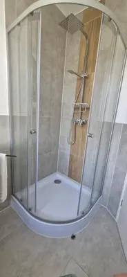 Ein Badezimmer in der Unterkunft Ferienwohnung Schwalbennest1