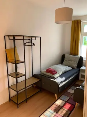 Ein Bett oder Betten in einem Zimmer der Unterkunft Gablenz-Apartment VI - ideal für 4 Personen
