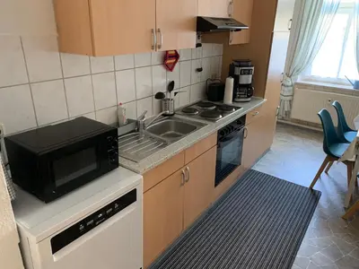Küche/Küchenzeile in der Unterkunft Gablenz-Apartment VI - ideal für 4 Personen