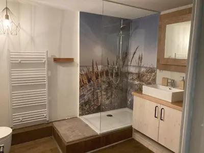 Ein Badezimmer in der Unterkunft idyllische FeWo Motte