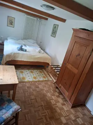 Ein Bett oder Betten in einem Zimmer der Unterkunft Landgasthaus Schwarzbachtal
