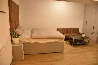 Ein Bett oder Betten in einem Zimmer der Unterkunft City Apartment Dresden 4