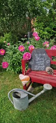Ein Garten an der Unterkunft Ferienhaus Rumpelt