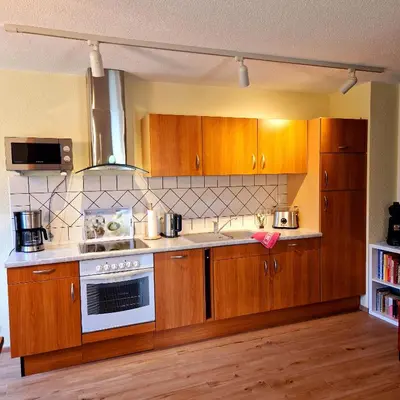 Küche/Küchenzeile in der Unterkunft Ferienhaus Rumpelt