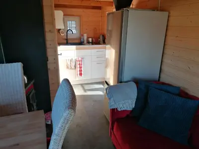 Küche/Küchenzeile in der Unterkunft Weidmannsruh Natur pur - exklusives Tiny house