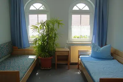 Ein Bett oder Betten in einem Zimmer der Unterkunft Werners Landgasthaus