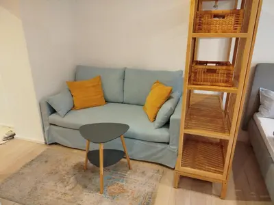 Ein Sitzbereich in der Unterkunft Angernest, Ferienwohnung in Kamenz