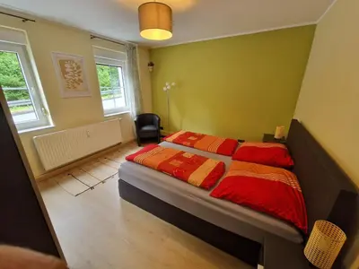Ein Bett oder Betten in einem Zimmer der Unterkunft Ferienwohnung Christoph