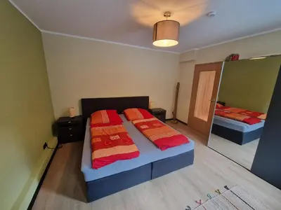 Ein Bett oder Betten in einem Zimmer der Unterkunft Ferienwohnung Christoph