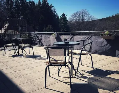 Ein Balkon oder eine Terrasse in der Unterkunft Quartier Apartment - alte Steigerbaude