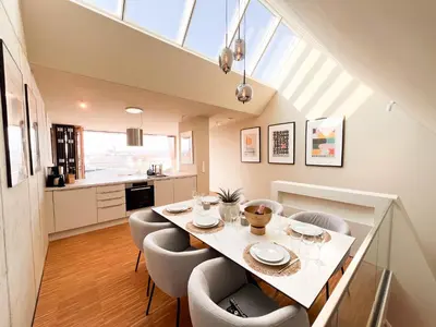 Küche/Küchenzeile in der Unterkunft Penthouse Deluxe I Dachterrasse I Parkplatz