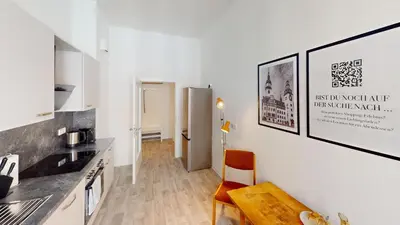 Küche/Küchenzeile in der Unterkunft 2-Raum-Wohnung in Zentrumsnähe